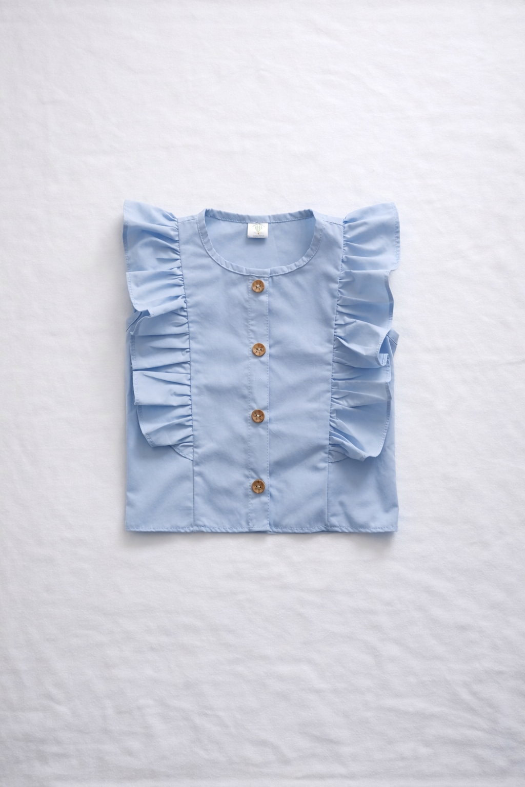 Set Blusa y Falda Azul en Popelina